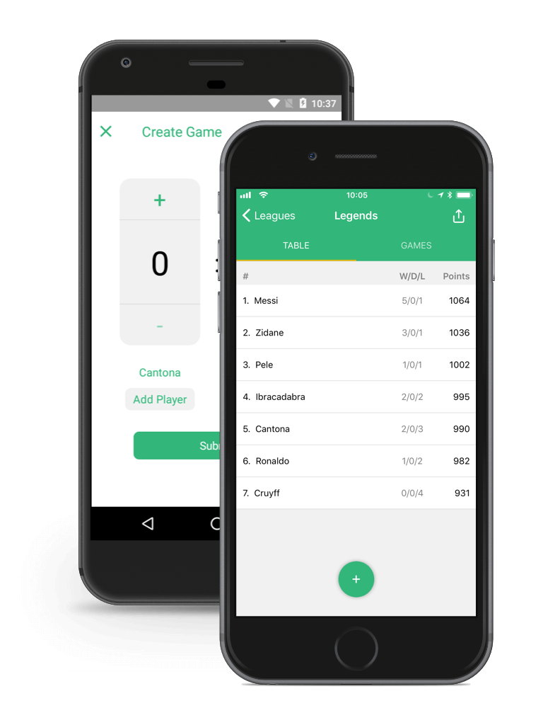 phones with screenshots of the app